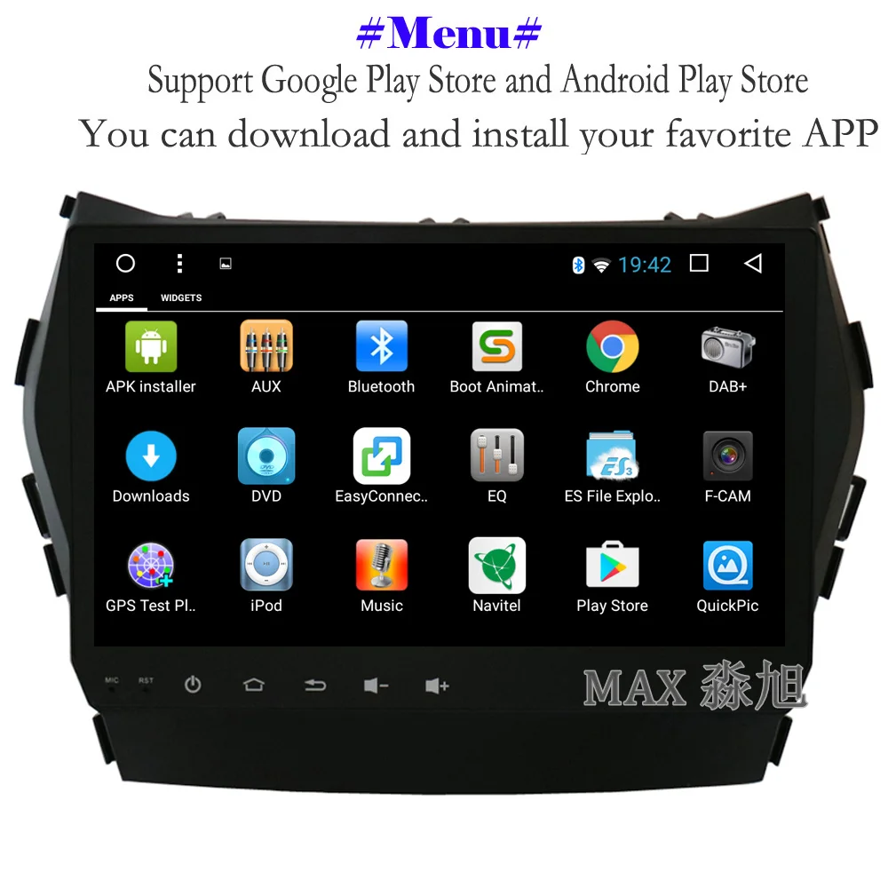 MAX Android 8.1.0 GPS навигационная система для Hyundai IX45 Santa Fe 2013 2014 2015 автомобильное радио RDS