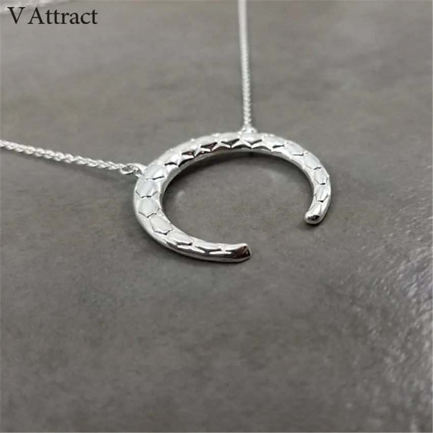 V Attract Punk Double Horn Charm Necklace Pendant Gold Silver Bohemian Jewellery Stainless Steel Chain Long Neckalces For Women|kolye bayan|tattoo