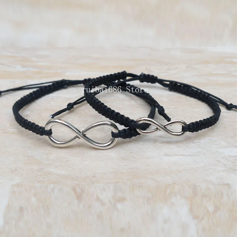 Бесконечность очарование Парные браслеты его и ее любит Подарок на годовщину
