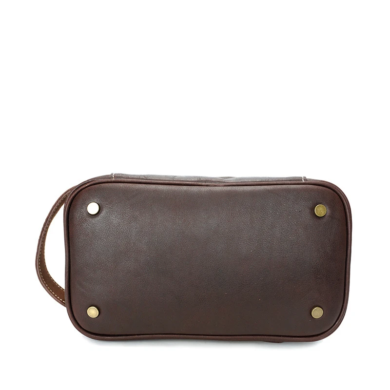 Мужская косметичка из натуральной кожи дорожная многофункциональная сумка для