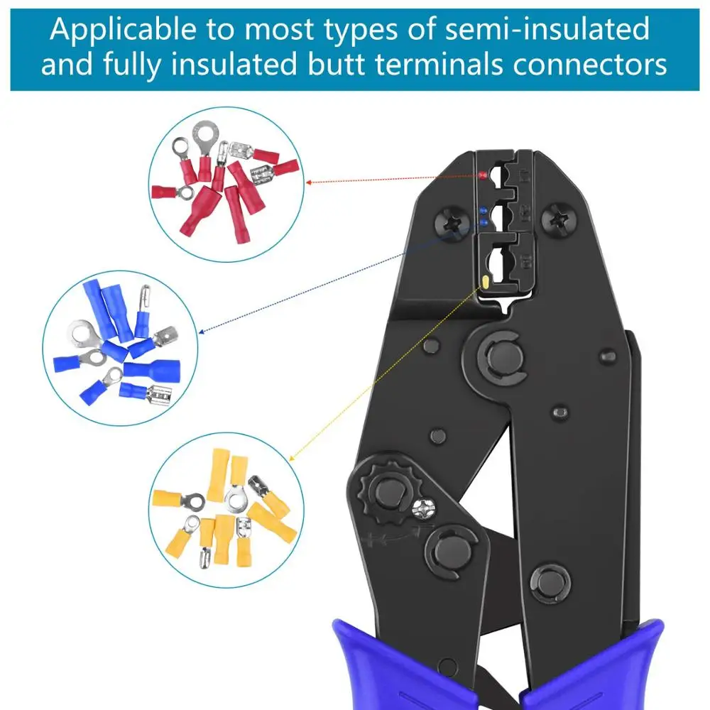 Minialicates eléctricos de 0,5-6.0mm cuadrados, herramientas de prensado de cables eléctricos, kit de terminales tubulares, Terminal de prensado de pelacables, 20-10 AWG, 700 Uds.