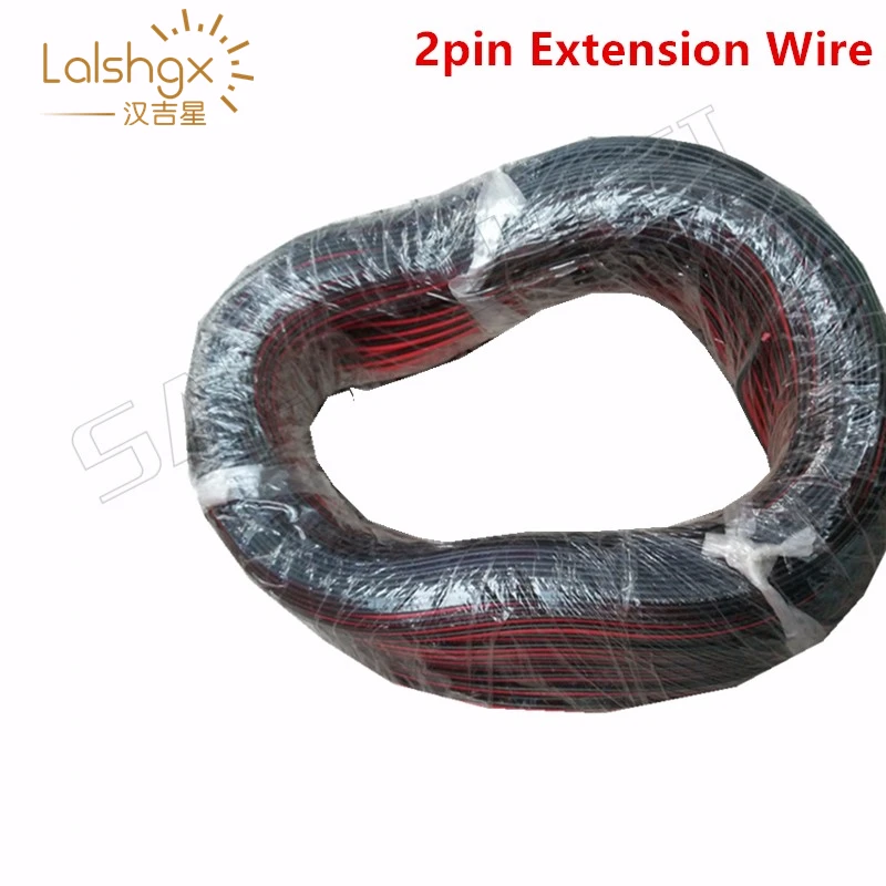 5 м/10 м/20 м/лот 22awg 2pin 5050 3528 RGB светодиодные ленты провода расширение красный черный кабель соединительный кабель Электрический провод CB-22AWG-RB