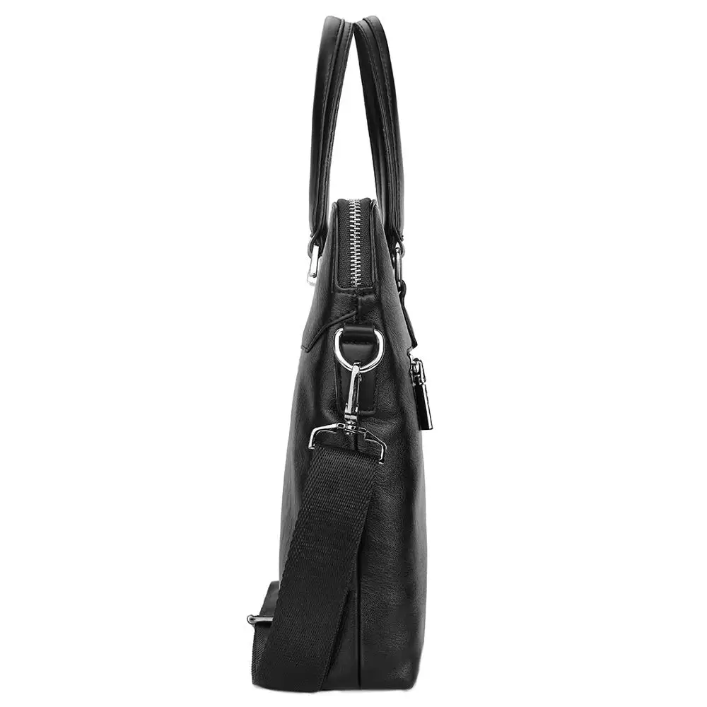 VICUNA POLO классическая черная деловая сумка для отдыха кожаная мужская s сумка для ноутбука OL мужской портфель через плечо