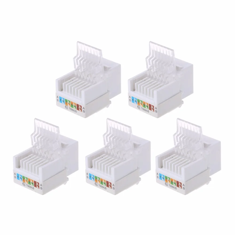 5 шт./компл. CAT5E UTP сетевой модульный инструмент RJ45 разъем информационный