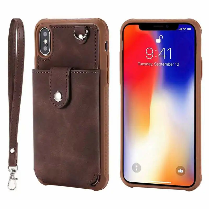 Блестящий зеркальный кожаный чехол-бумажник для Iphone XS MAX XR X 10 8 7 6 Plus Galaxy Note 9 S9 S8