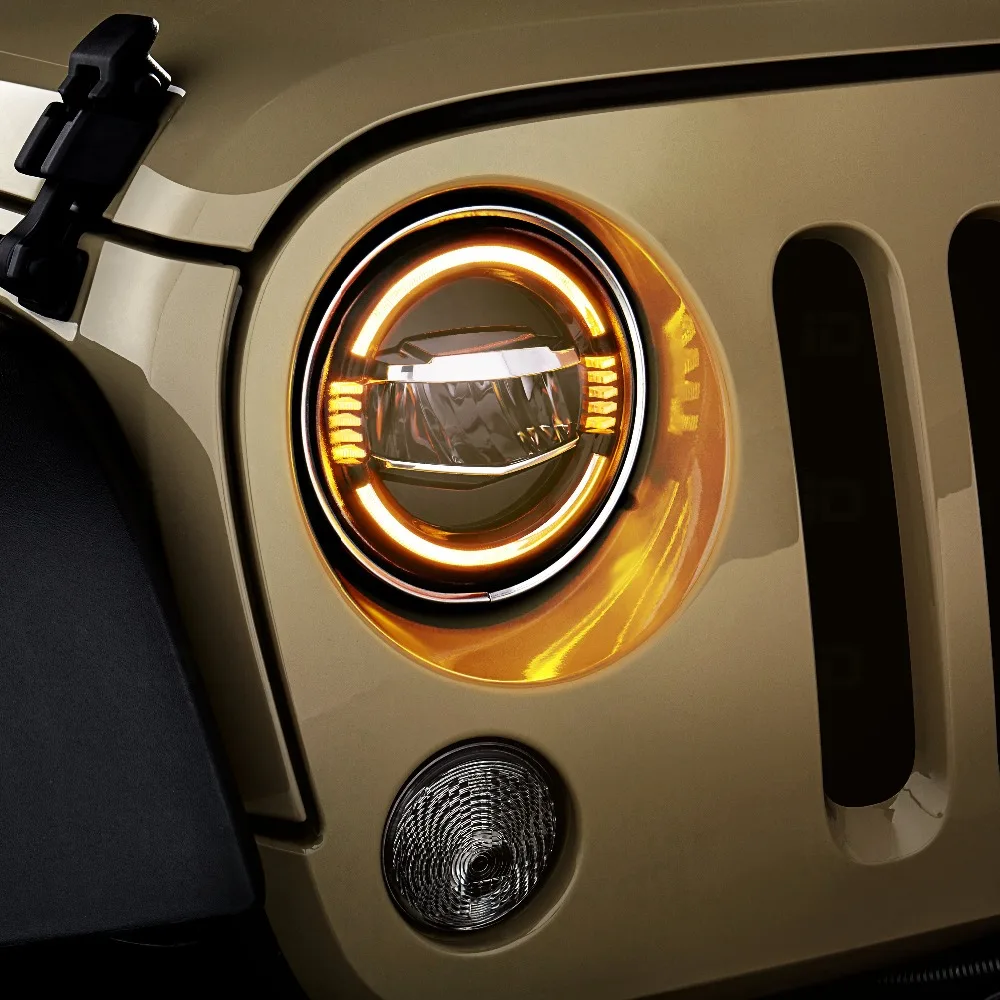 Светодиодные фары 7 дюймов Hi-Lo 50 Вт проектор фары для мотоцикла для Jeep Wrangler 1997- Лада Нива внедорожный 4x4