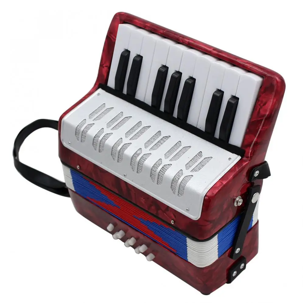 17 Key Professional Mini Accordion Educational Musical Instrument Cadence Band for Both Kids & Adult 4 Colors Optional enlarge