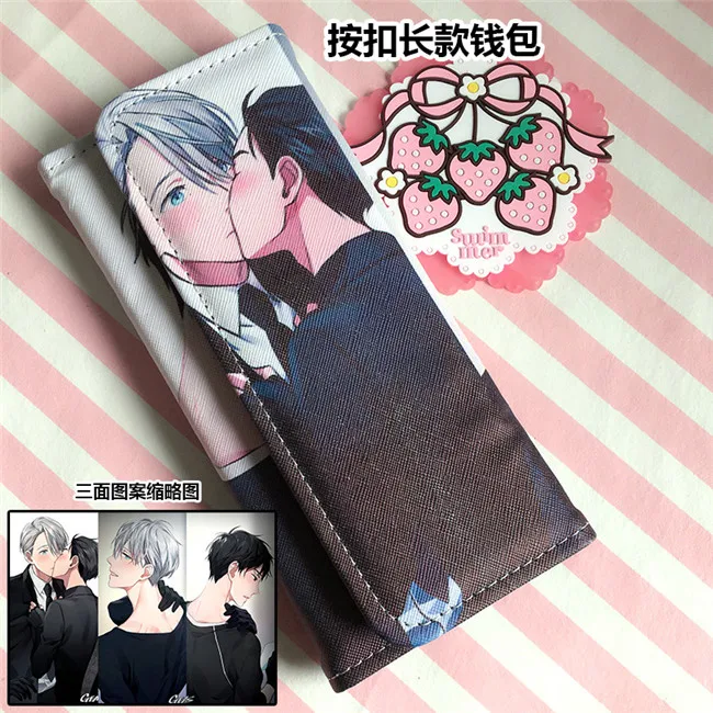 yuri on ice Мультфильм yuri on ice/date a live/naruto/lovelive/natsume yuujinchou/cell at work pu клатч длинный кошелек кредитный держатель для карт кошелек - Цвет: yuri on ice