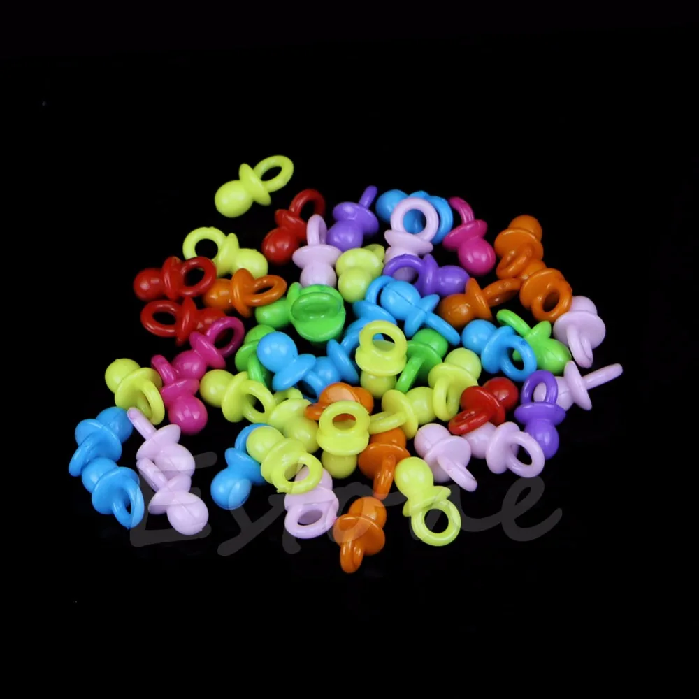 

50Pcs Mini Pacifiers Baby Shower Favors Clear Girl Boy Party Game Decorations