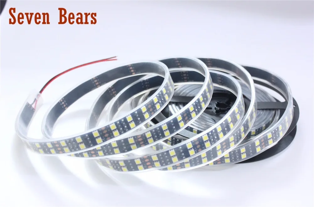 Новая Черная Светодиодная лента PCB RGB 5050 двухрядная черная печатная плата