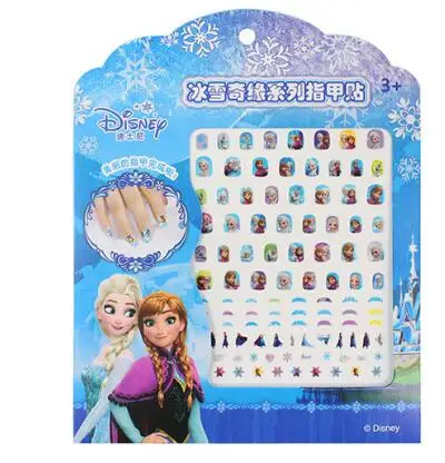 Наклейки для ногтей Disney frozen elsa anna новые белые наклейки девочек в стиле Белоснежки