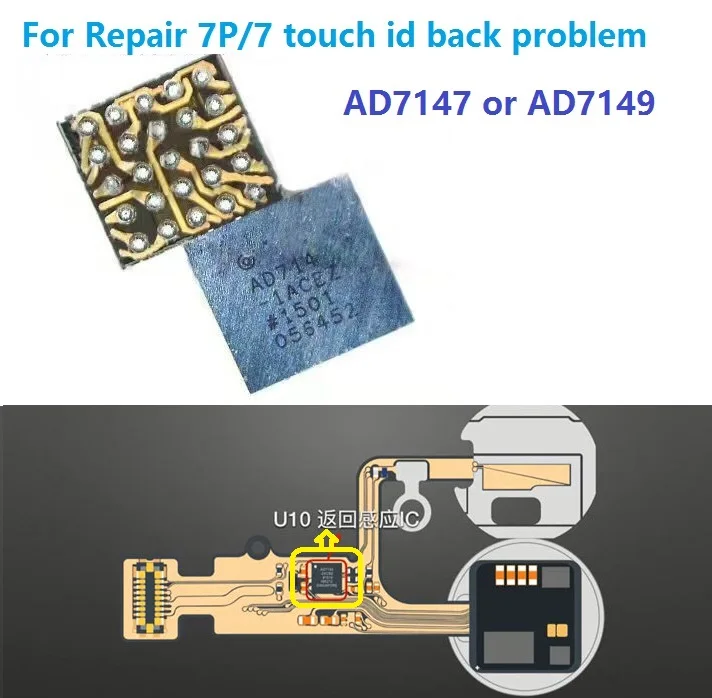 Для iPhone 7 7g 7p 7plus U10 IC Кнопка отпечатков пальцев для ремонта дома Базовая платформа