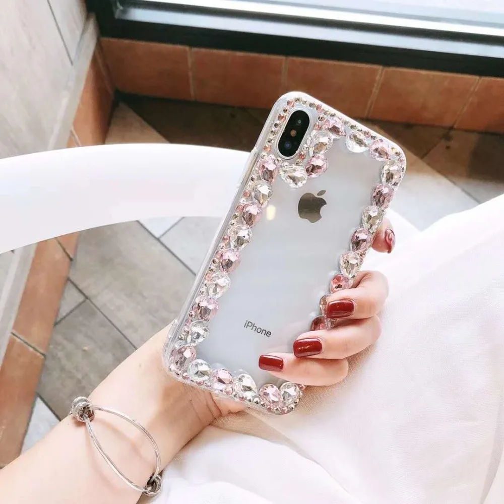 Роскошные Чехлы со стразами для телефонов Samsung S7 S8 S9 S10 Plus S7edge Note10 Note8 Note9 с