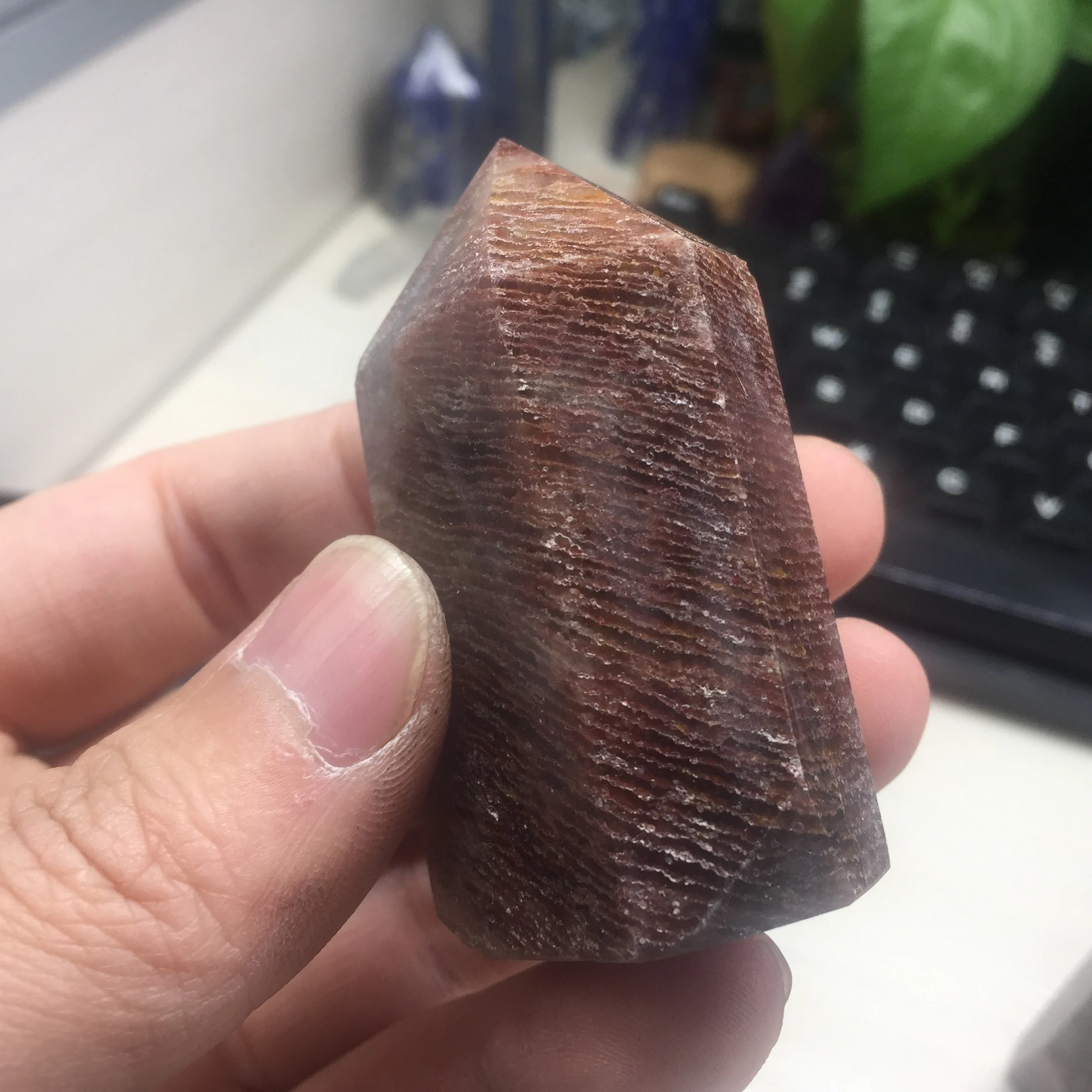 83 г натуральный исцеляющий кристалл иерархический фантомный кварцевый камень #