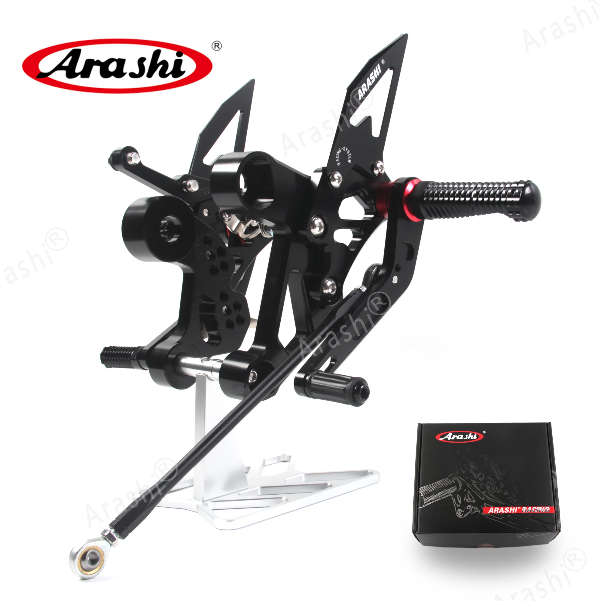 

Подножки для мотоцикла Arashi для YAMAHA MT09 MT 09 FZ09 2014 2015 2016 2017 2018 2019 -2020 CNC Регулируемые подножки для заднего хода