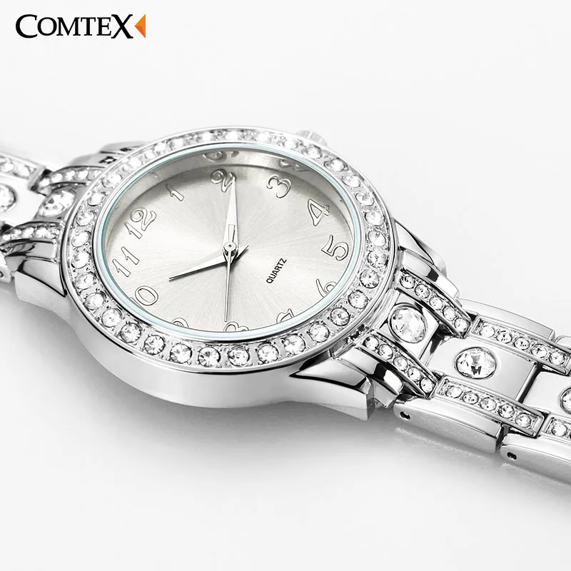 Модные женские туфли Часы 2017 кварцевые часы элегантные блестящие Япония