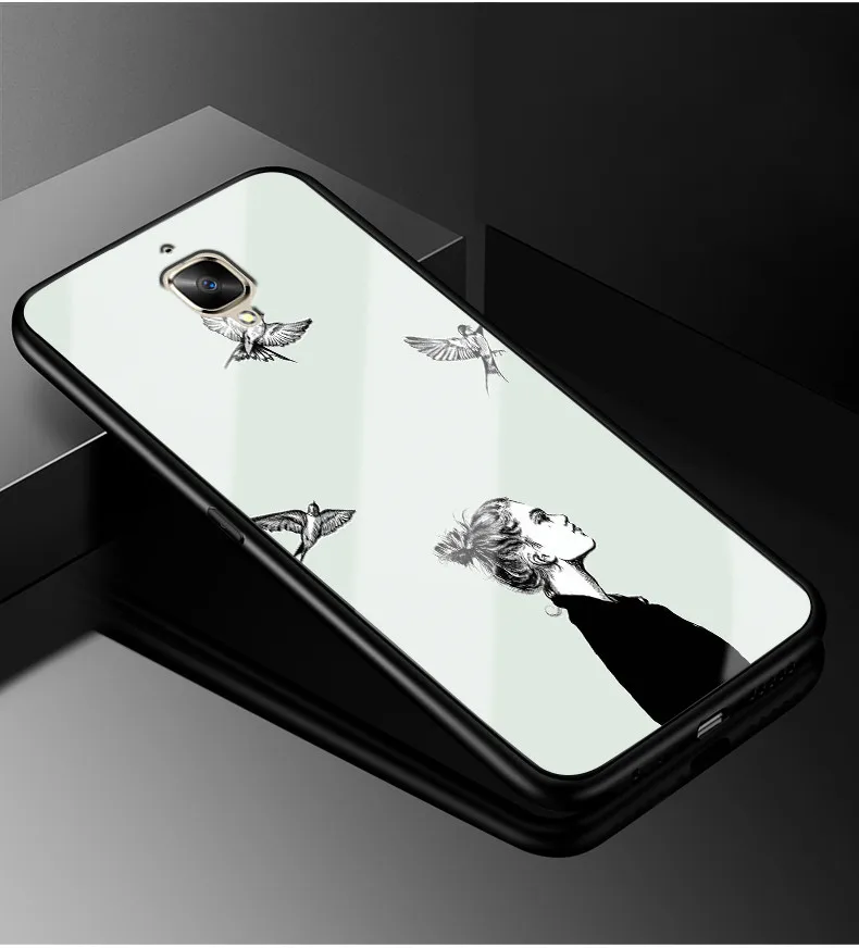 14 Для Oneplus 3t 3 чехол One plus 3T PC Пластиковый стеклянный чехол для телефона черный ТПУ бампер чехол для Oneplus 3 3T One plus 3t 3 1+ 3 Чехол - Цвет: 14