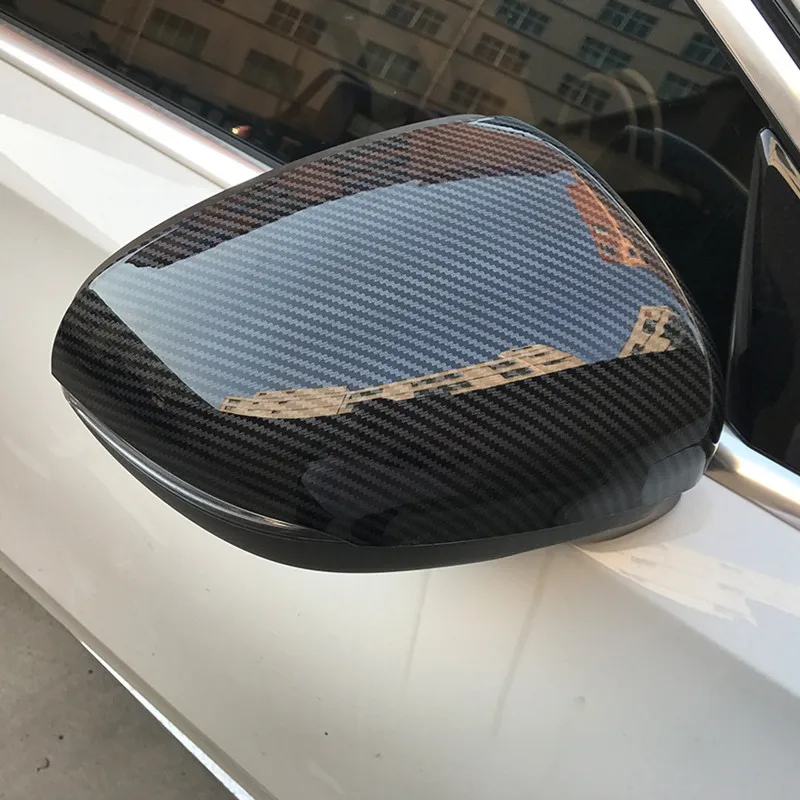 Углеродного волокна Стиль Зеркало заднего вида крышка отделки 2 шт для Mercedes Benz класс W177 A180 200 ABS изменение стиля автомобиля
