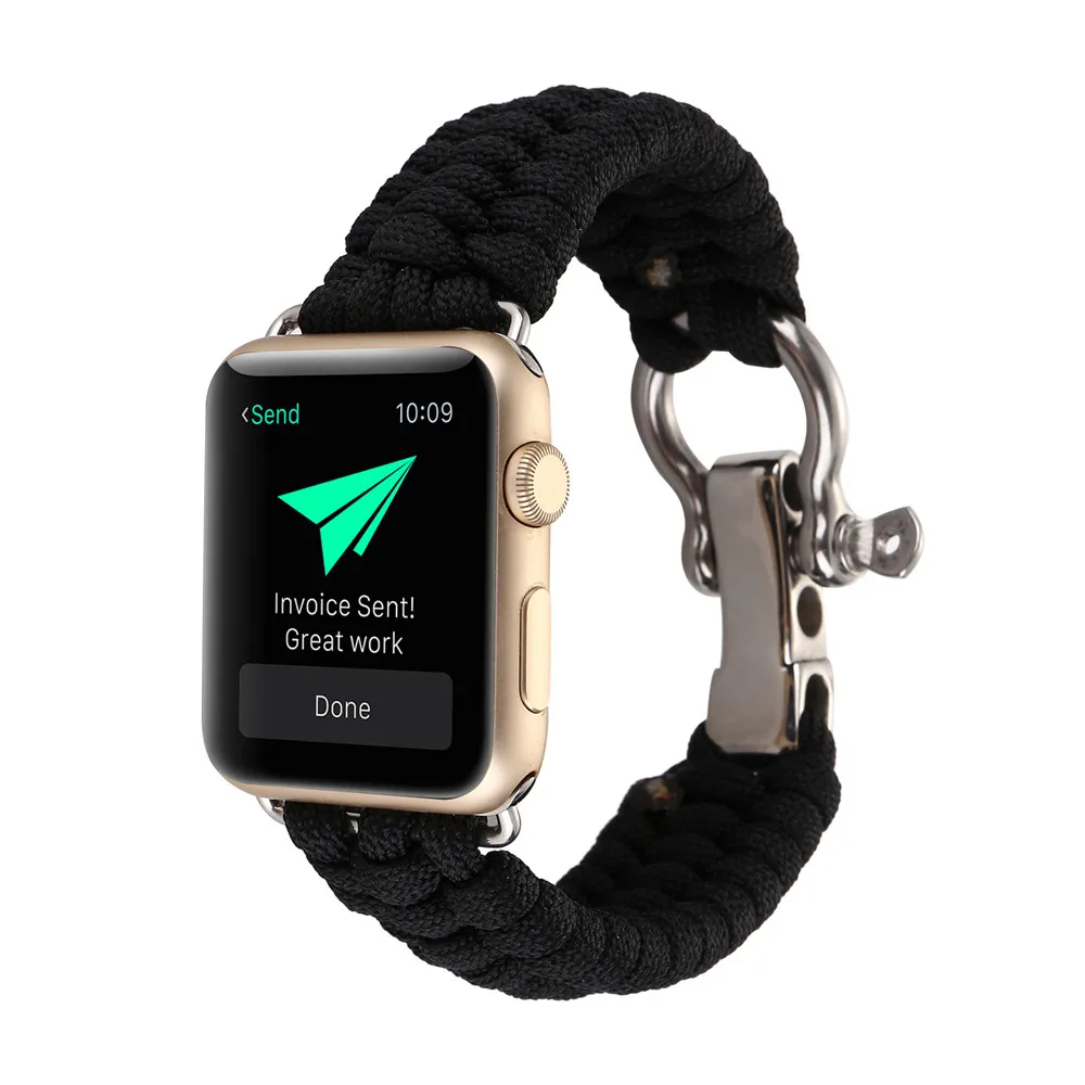 Открытый спортивный нейлоновый ремешок для часов Apple Watch 38 мм серии 1/2/3/4/5/6 40