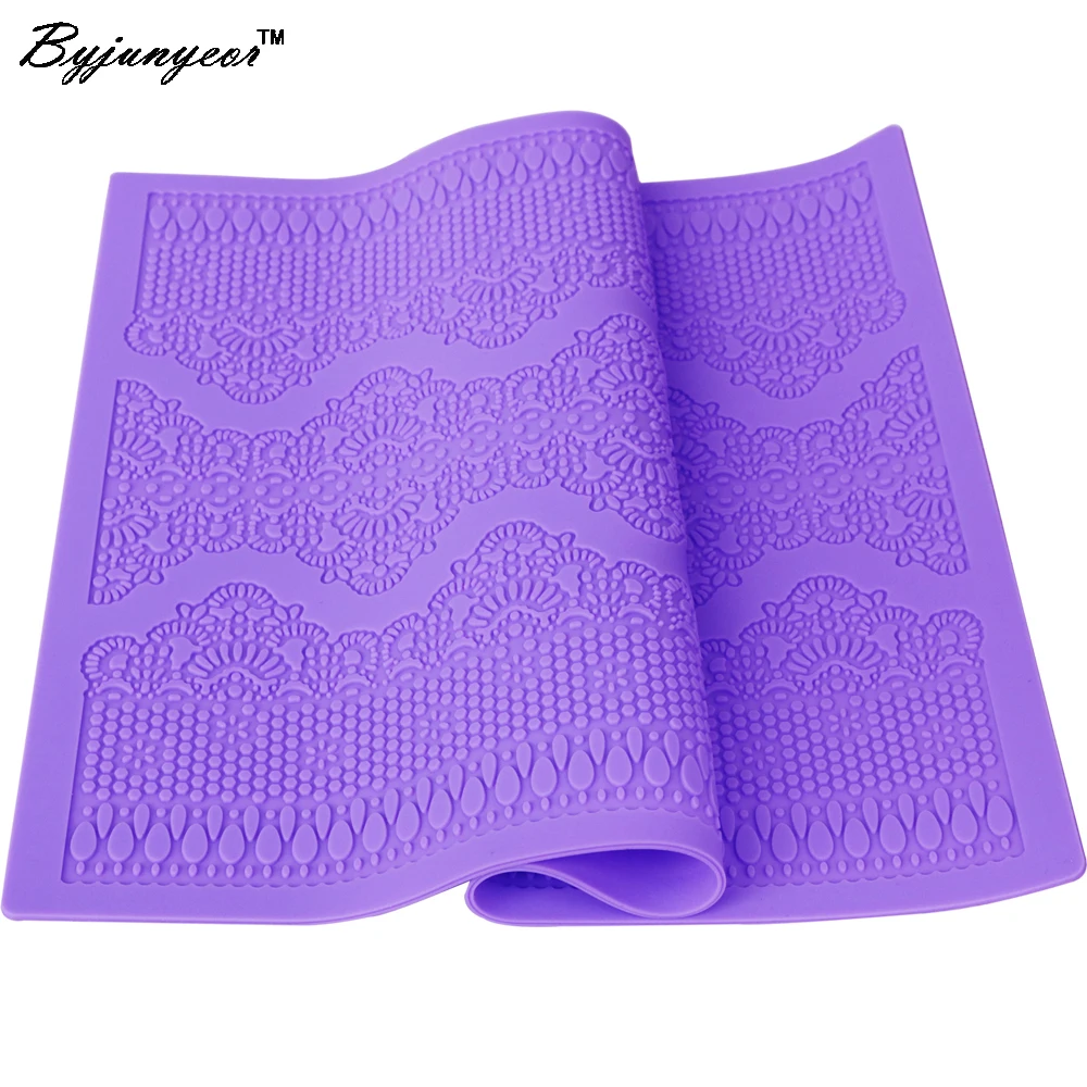 Силиконовый коврик для украшения торта Byjunyeor сахарный из мастики мастики|lace