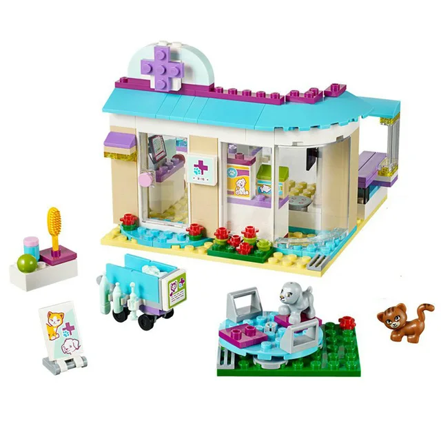 BELA 10537 ветеринарная клиника строительные блоки кирпичи Legoings 41085 друзья Фигурки