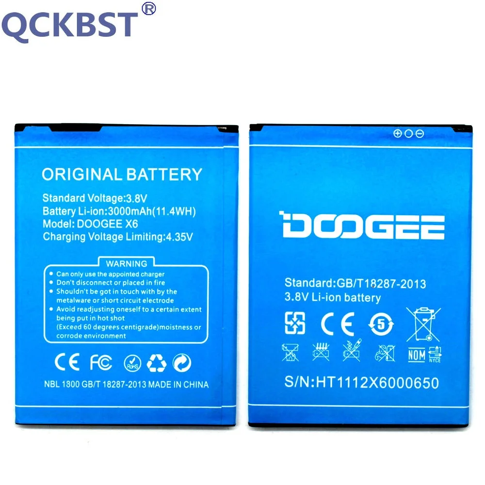 Новый аккумулятор DOOGEE X6 Для x6 pro 3000 мАч для телефона + код отслеживания | Мобильные