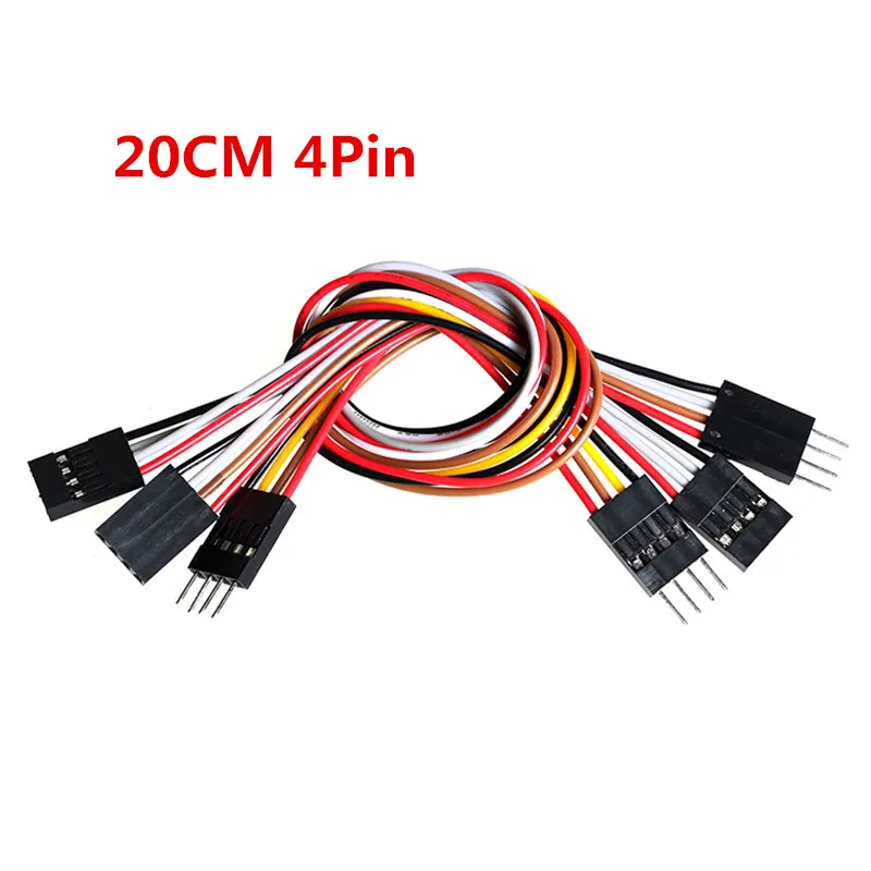 

Free Shipping 20pcs/lot DuPont Cables 20cm 4pin 2.54MM Breadboard Jumper Wires Cables for Electronic DIY Starter Kits