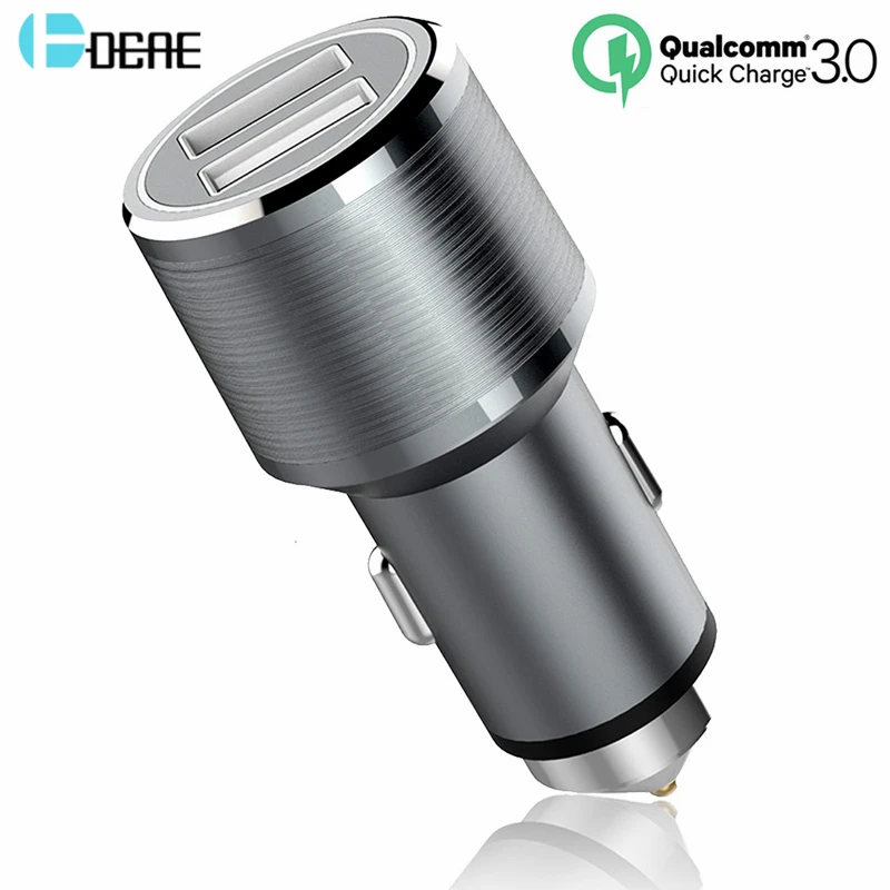 Автомобильное зарядное устройство DCAE Quick Charge 3 0 2 порта Поддержка QC3.0 Usb для iPhone X 8 7