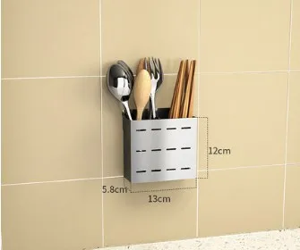 knife and fork rack 304 нержавеющая сталь кухонная стойка настенная разделочная доска нож с доской держатель поставки приправа для хранения бесплатно пробивая - Цвет: knife and fork rack