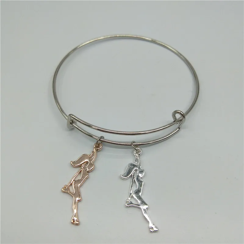 Модные браслеты брелоки в виде танцовщицы на шесте подарок для девичника женские