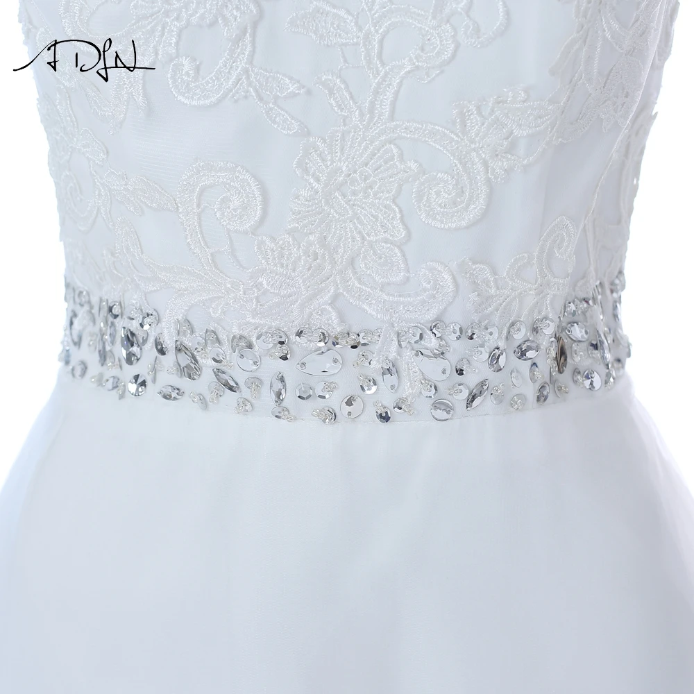 ADLN простой Свадебные платья А прозрачная вышивка бисером с украшениями в виде