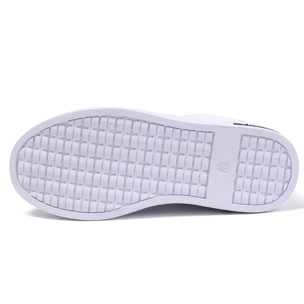 Keruishu Children's Casual Shoes Teenage Fashion Genuine Leather Sneakers For Kids White Wild Flat Boys Girls Unisex 32-37 | Детская