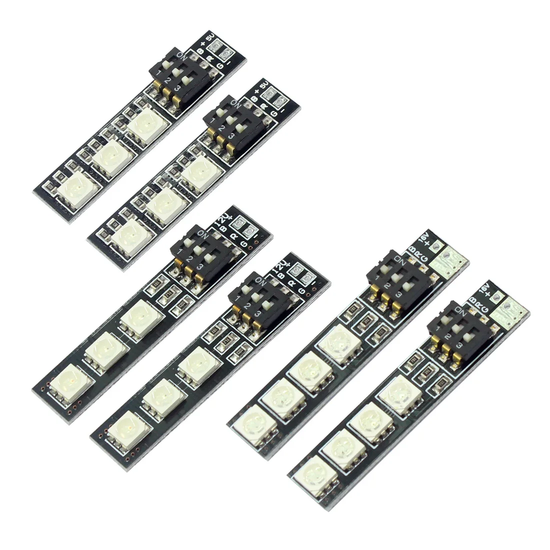 Светодиодный светильник RGB 5050 6 шт. 5 в 12 В 16 3 с 7 цветов переключатель для RC 250 QAV250 FPV