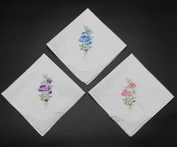 flower handkerchief family handkerchief custom handkerchief a gift for parents bride and grooms handkerchief