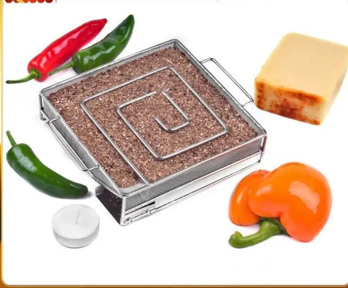 

2018 Cold Smoke Generator BBQ Accessories Barbecue Grill Cooking Tools for Bacon Cold Smoking Meat Fish Salmon Square BBQ Tool