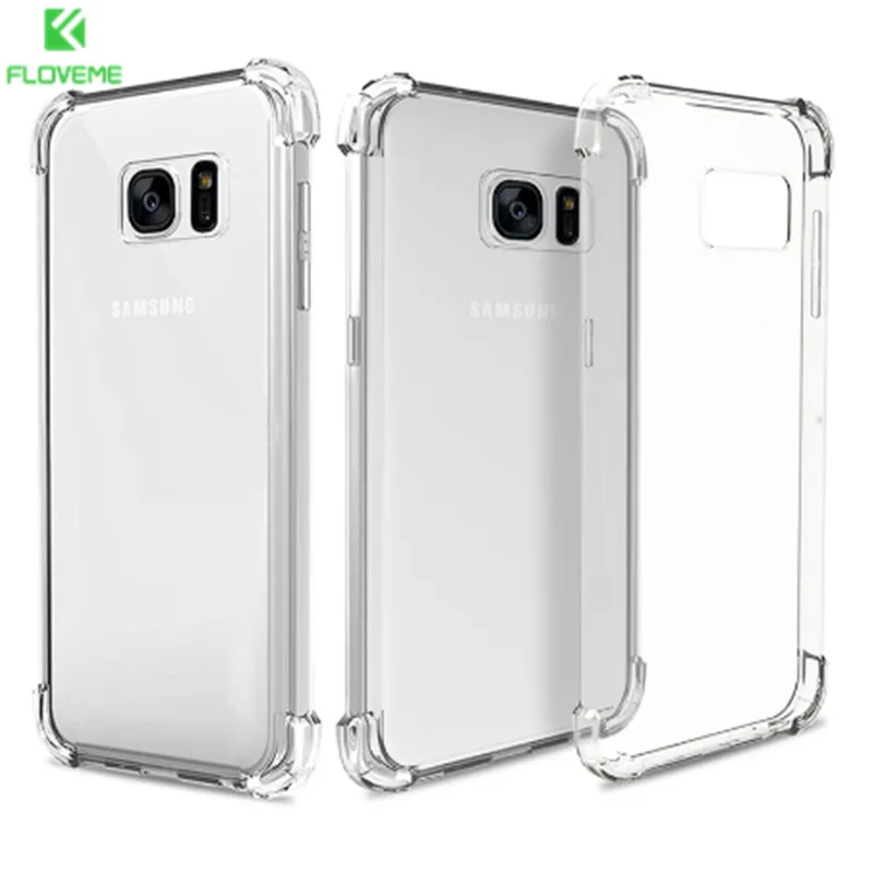 Прозрачный В виде ракушки Ultra Slim задняя Защитный чехол для Samsung S7 край ТПУ Мягкий