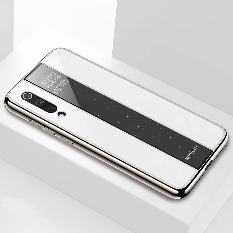 KaiNuEn coque, чехол, чехол, для Xiaomi mi 9 mi 9 9Se роскошный блестящий супер закаленное стекло для задней панели телефона 360 чехол s