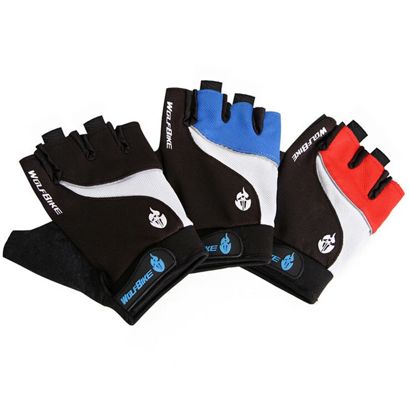 Профессиональный волк Велосипед Марка MTB без пальцев Фитнес Guantes гель