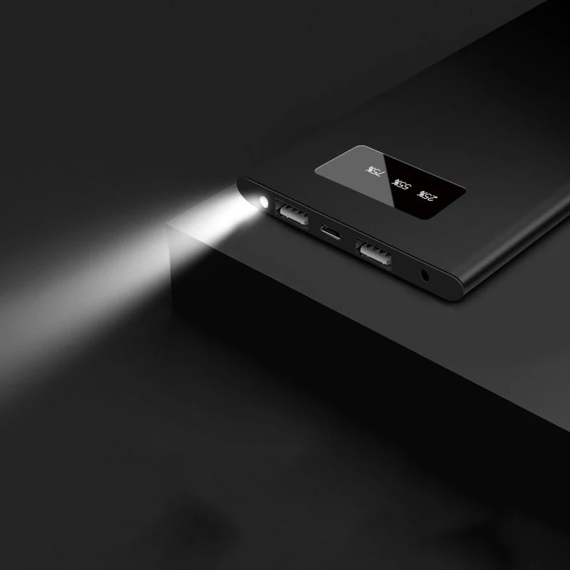 Портативный 8000 mAh банк питания для Xiaomi Mi iPhone ультра тонкий внешний аккумулятор