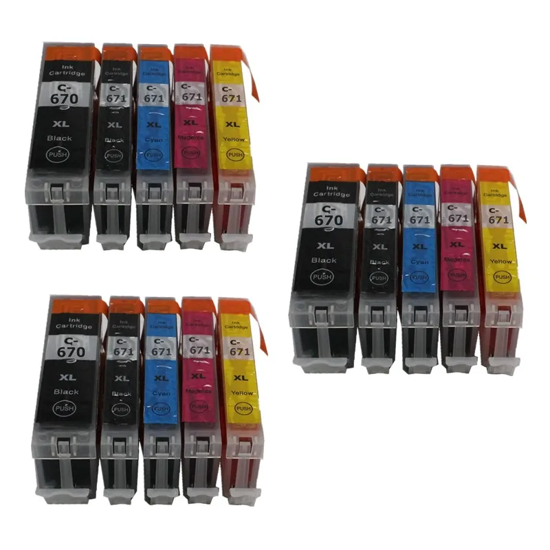 

PGI670 CLI671 PGI-670 BK CLI-671 670 671 compatible ink cartridge full ink for canon PIXMA MG5760 MG6860 TS6060 TS5060 printer