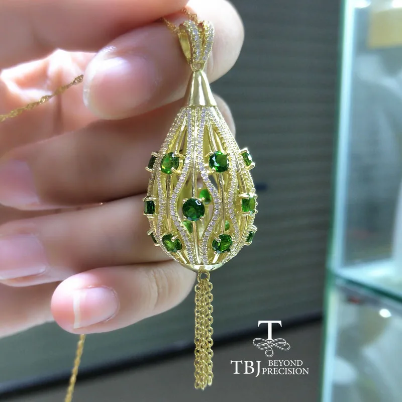 TBJ Роскошная подвеска для вечеринок ожерелье из стерлингового серебра 925 пробы