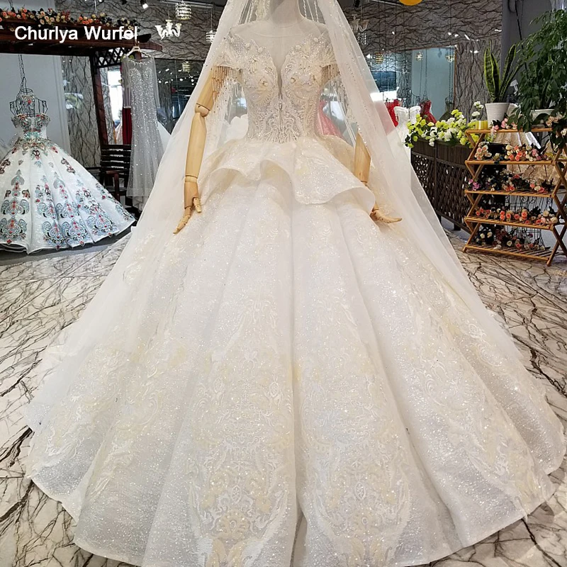 LS854112 бальное платье Свадебные платья с кисточками вуали аппликации О-образным