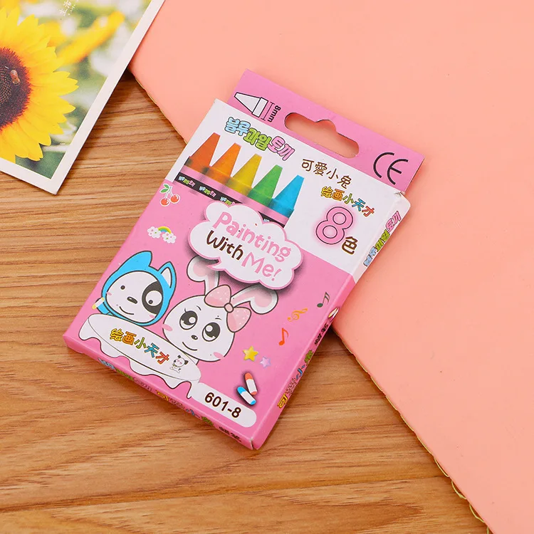 8 цветов/коробка восковой мелок комплект принадлежности для живописи мелки детей