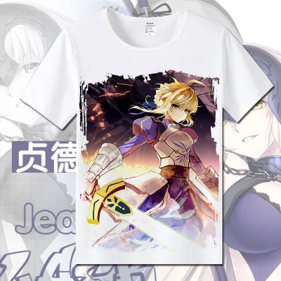 Pattern 20 Fate/Grand Order Joan of Arc, хлопковые футболки для женщин, Студенческая футболка Jeanne d'Arc, летняя одежда с круглым вырезом и коротким рукавом, футболки - Цвет: Pattern 20