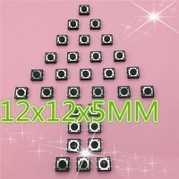30pcs 12x12x5mm 4pin smt tactile tact g82 push button micro switch self reset dip top copper high quality sell at a loss usa