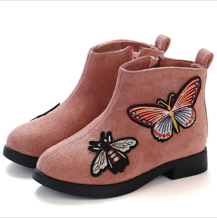 

2018 autumn new fashion explosion models girls high boots, big children, Korean version of single boots, wild student shoes