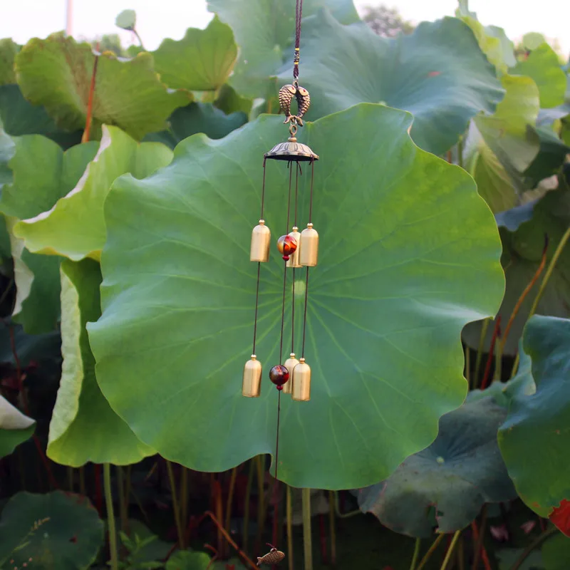 

Античные чудесные колокольчики из сплава, 6 длинных медных колокольчиков из сплава для уличного двора, сада, гостиной, часовни, металлически...