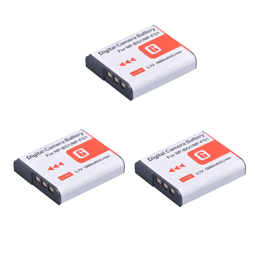 Tectra 3 шт. Φ NP BG1 FG1 литий ионная батарея для камеры Sony Cyber shot|np bg1|np-bg1 np-fg1bateria np-bg1 |