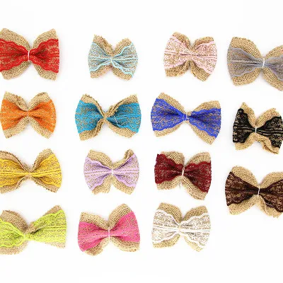 1 шт. шпагат джутовый галстуком бабочкой с кружевом одежда для свадьбы дня