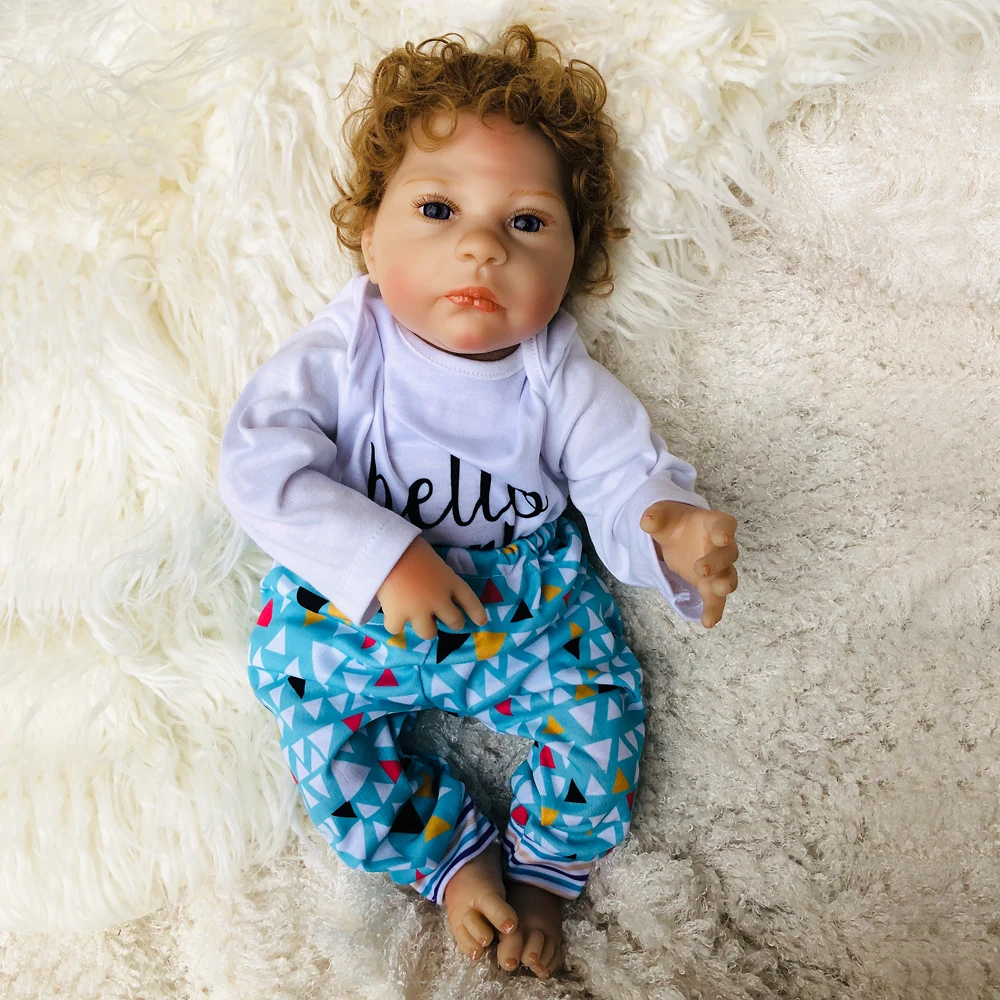 45CM reborn silicone babies dolls vinyl newborn fashion real boy Bonecas doll Bebe realistic baby kids birthday gift | Игрушки и хобби